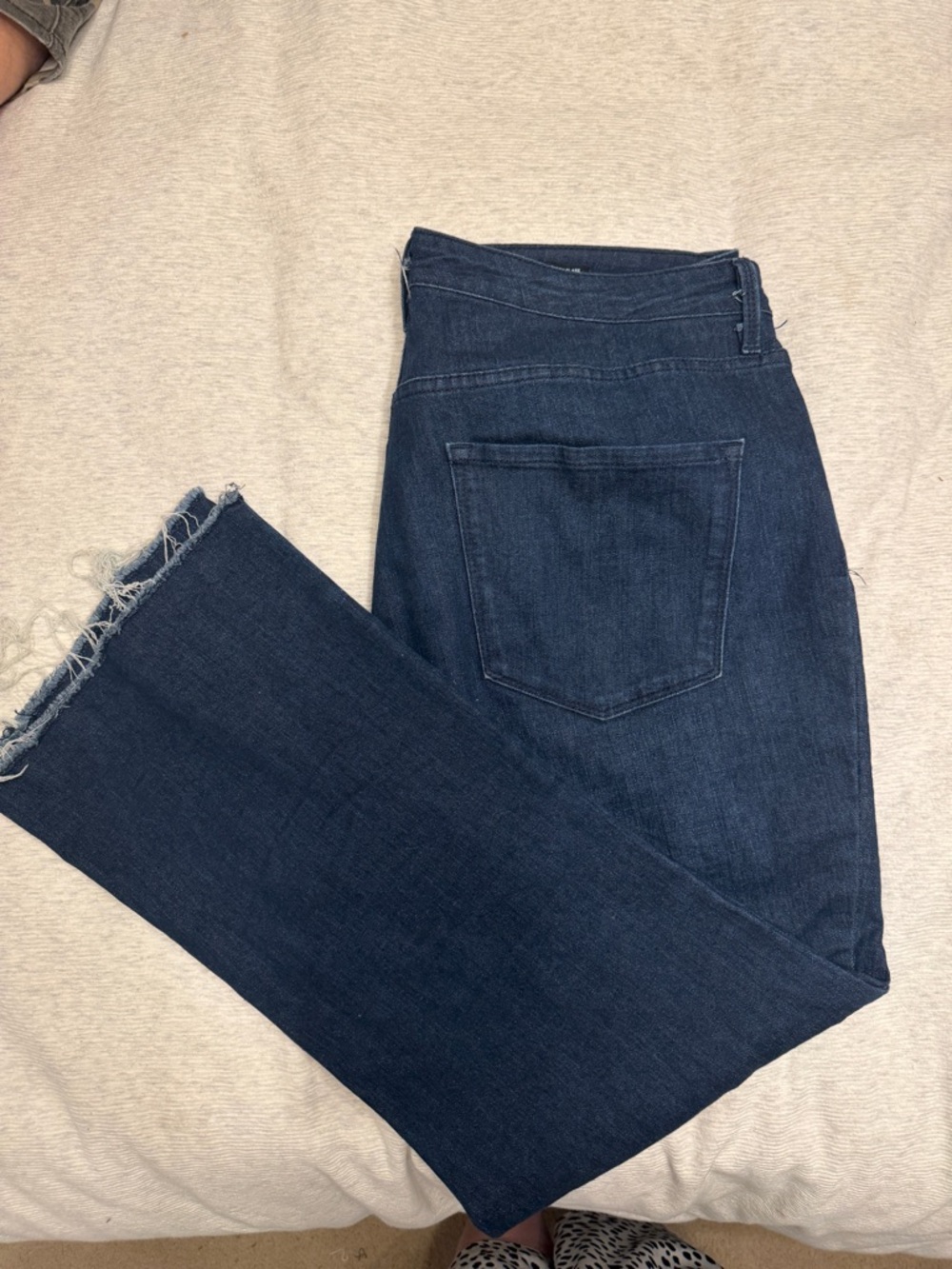 Nine West High Waisted Kick Fit Cropped Dark Wash Denim